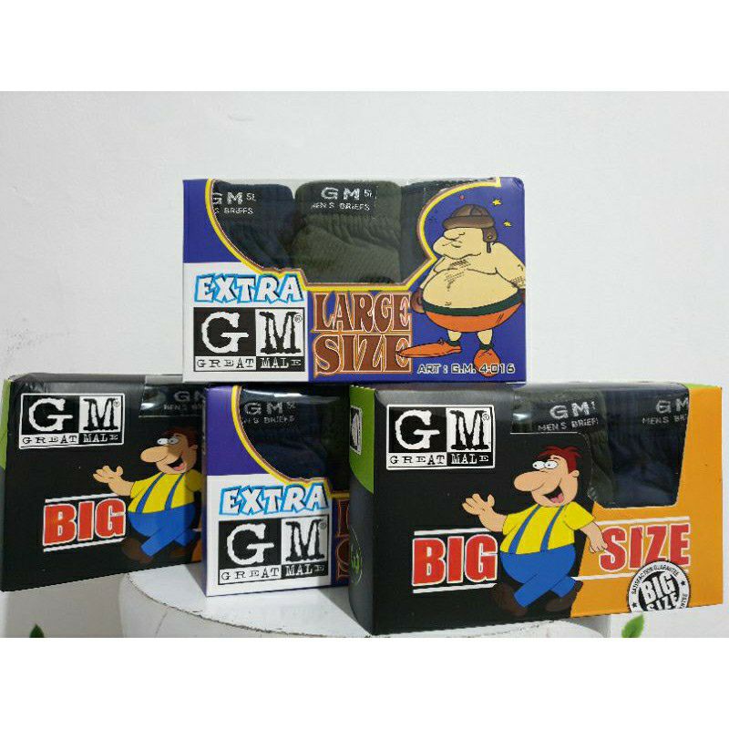 celana dalam pria jumbo GM BIG harga 3pcs