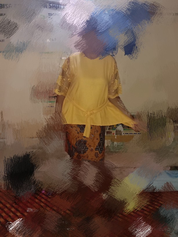 Simifashion Couple Dress Batik Solo Asli Bahan Brokat Mix Super Premium