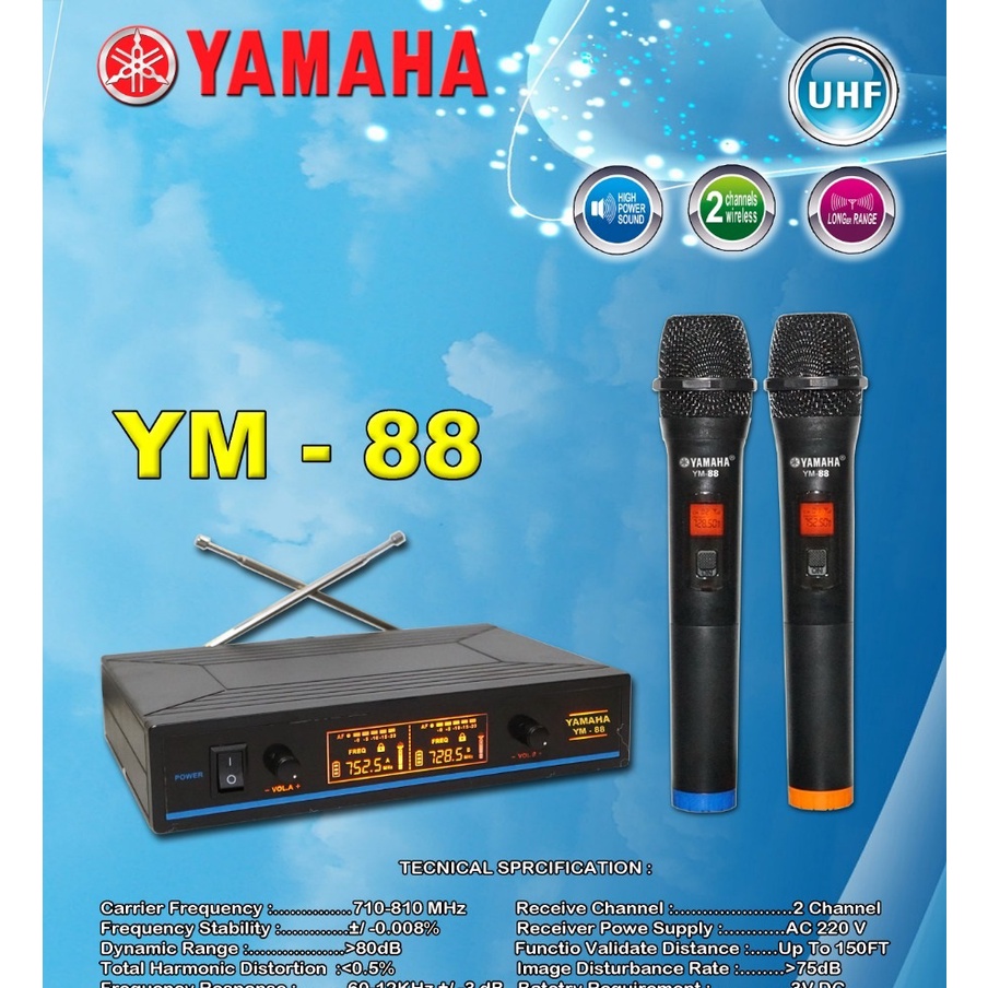 Yamaha Mik/microphone Wireless YM-88 Digital UHF