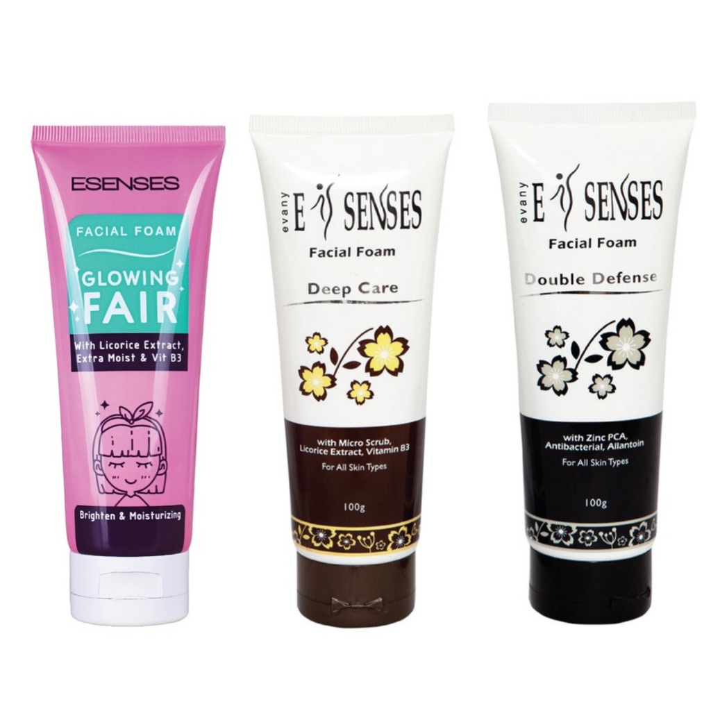 ESENSES Glowing Fair | Double Defense | Deep Care Facial Foam 100g