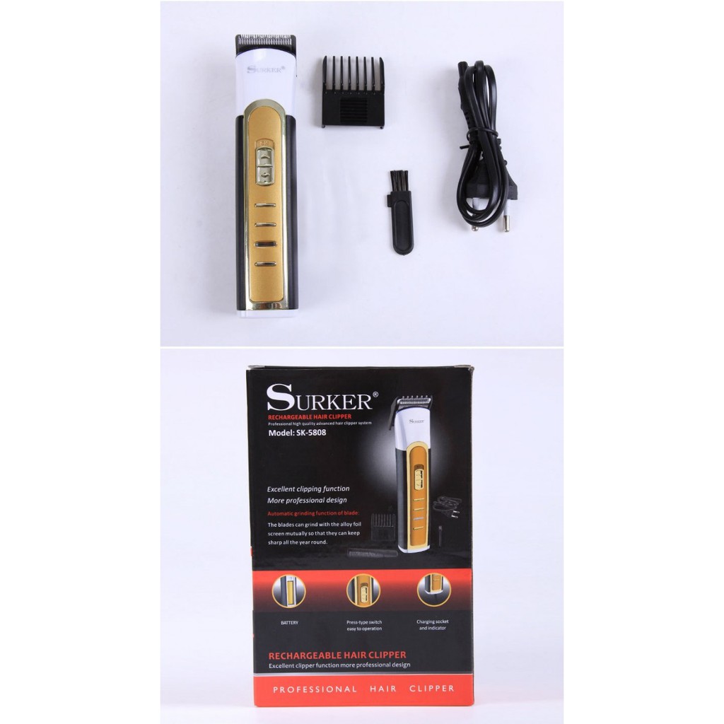 SURKER SK-5808 - Rechargeable Cordless Electric Hair Clipper