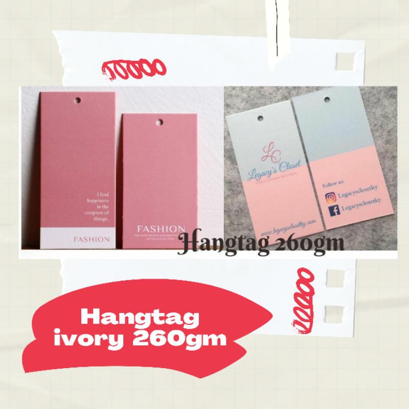 

Hangtag label 2 sisi
