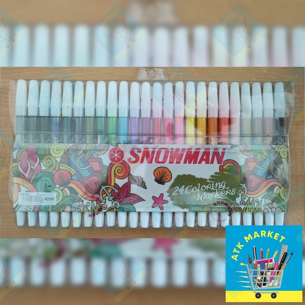 

Spidol Marker SNOWMAN 24 WARNA PW-24A / PW-24