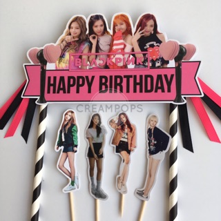  Hiasan  Kue Blackpink Kpop Topper Ulang  Tahun  Shopee  