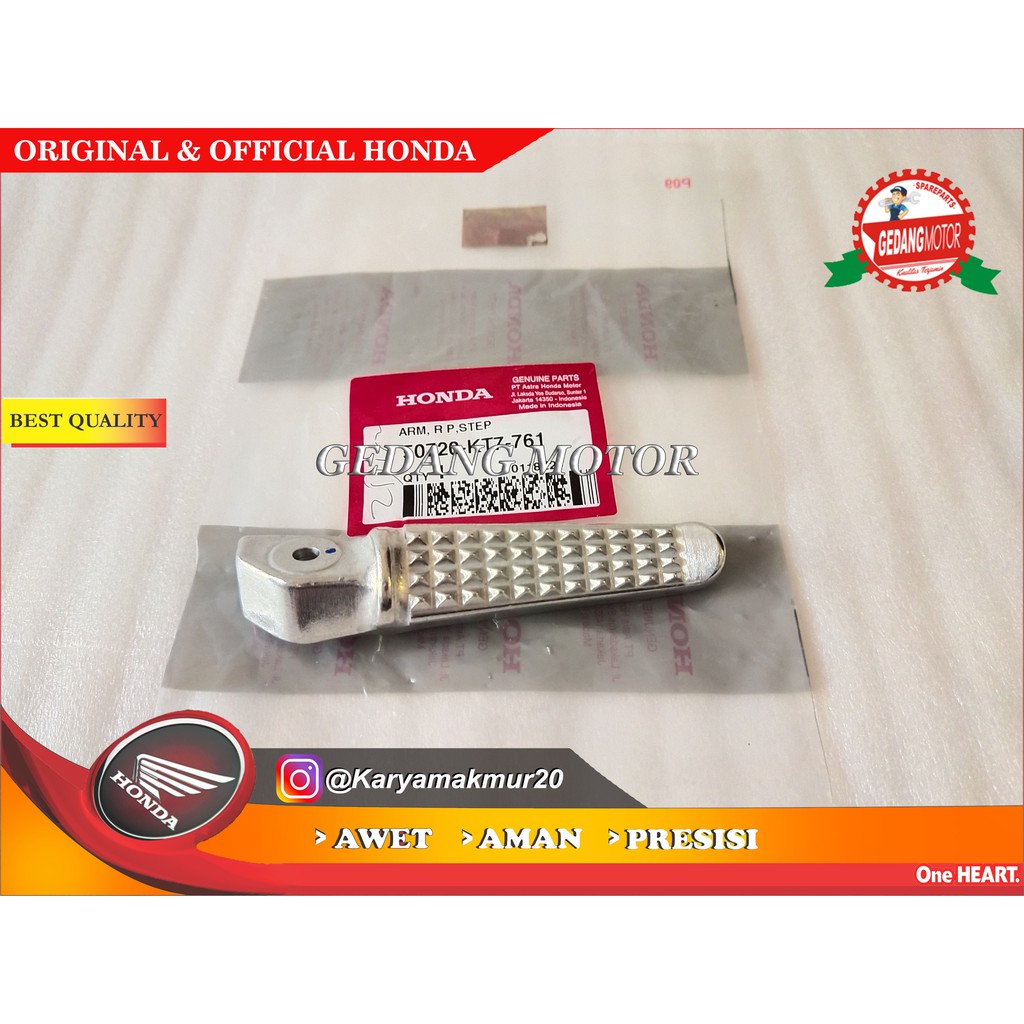 FOOTSTEP PIJAKAN BELAKANG CB150 R LAMA CB 150 R LED KANAN ORIGINAL AHM