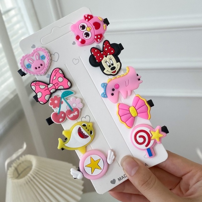 ED - 10PCS / SET JEPIT RAMBUT ANAK SET TERMURAH / JEPITAN RAMBUT ANAK MOTIF KARAKTER KARTUN-JPT - MINNIE