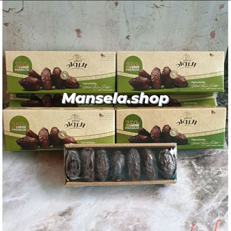

kurma Medjoel Palestina al roward Large 250 gr x 24 pac.. Packing original Pabrik
