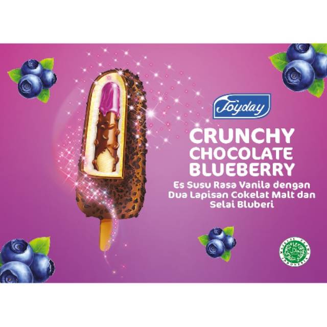 

JOYDAY Ice Cream Crunchy Chocolate Blueberry (1 karton = 35 pcs)
