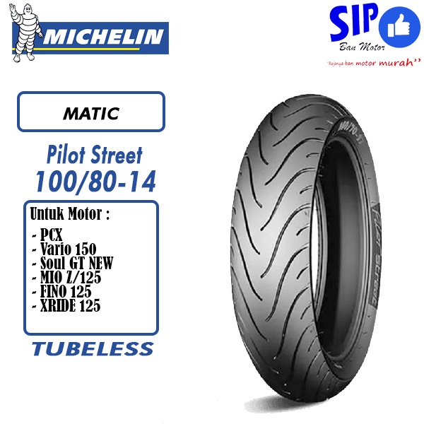 Ban motor matic Michelin Pilot Street 100 80 14 tubeless beat mio vario