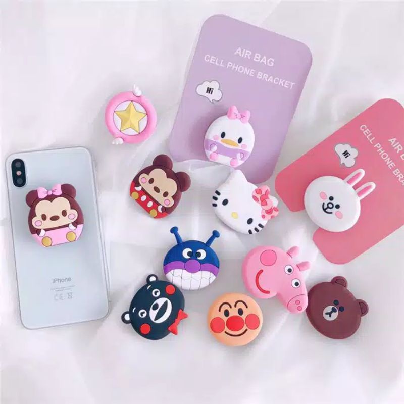 Pop Socket Karakter Cartoon Cute 3D Pop Socket Hp Pop Socket Hp Pop Socket Murah Batam
