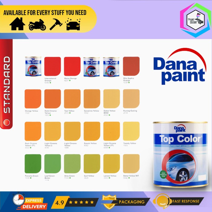 TOP COLOR WARNA STANDAR - Cat Mobil Kayu Besi Metal Duco Isi 1Klg