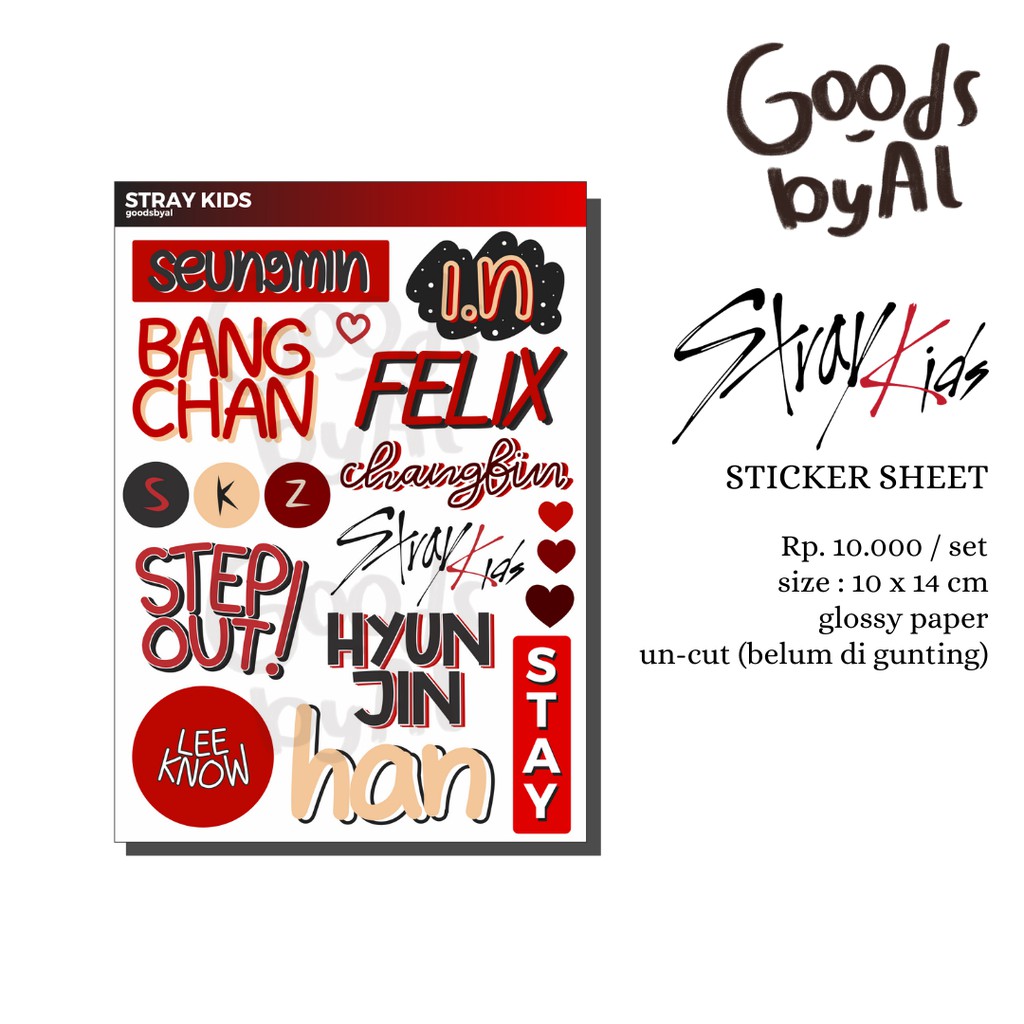 

Stray Kids Sticker | goodsbyal stiker kpop