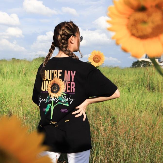 JINISO T-Shirt Sunflower Oversize Tee | Kaos