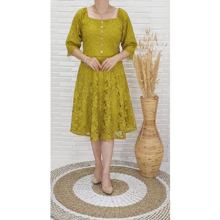 Dres Full Brokat Lapis Furing