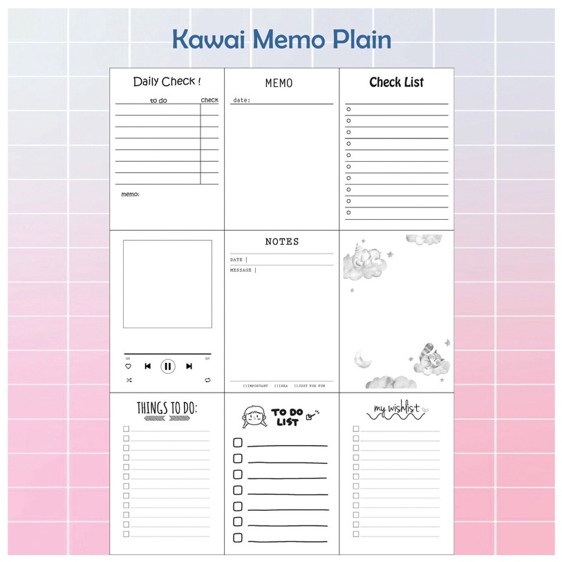 

MEMOPAD KAWAI MEMO PLAIN Vintage