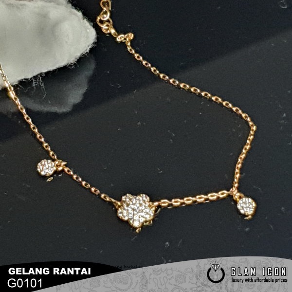 Gelang Rantai Gaya Korea Wanita Aksesoris Gelang Wanita bandul bunga G0101 GRG