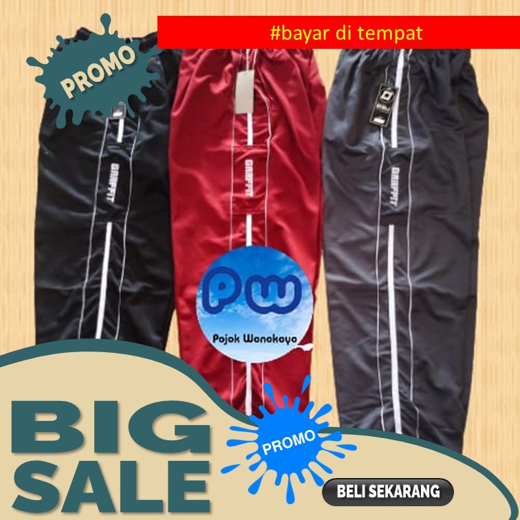 Celana Training Panjang Jumbo Pria Wanita Trening Olahraga Big Size Cowok Cewek Dewasa(GRAFFIT30)