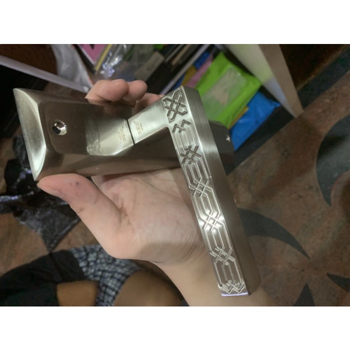 Handle Gagang Kunci Pintu Besar Stainless SUS304 Tebal Tanpa Body SES