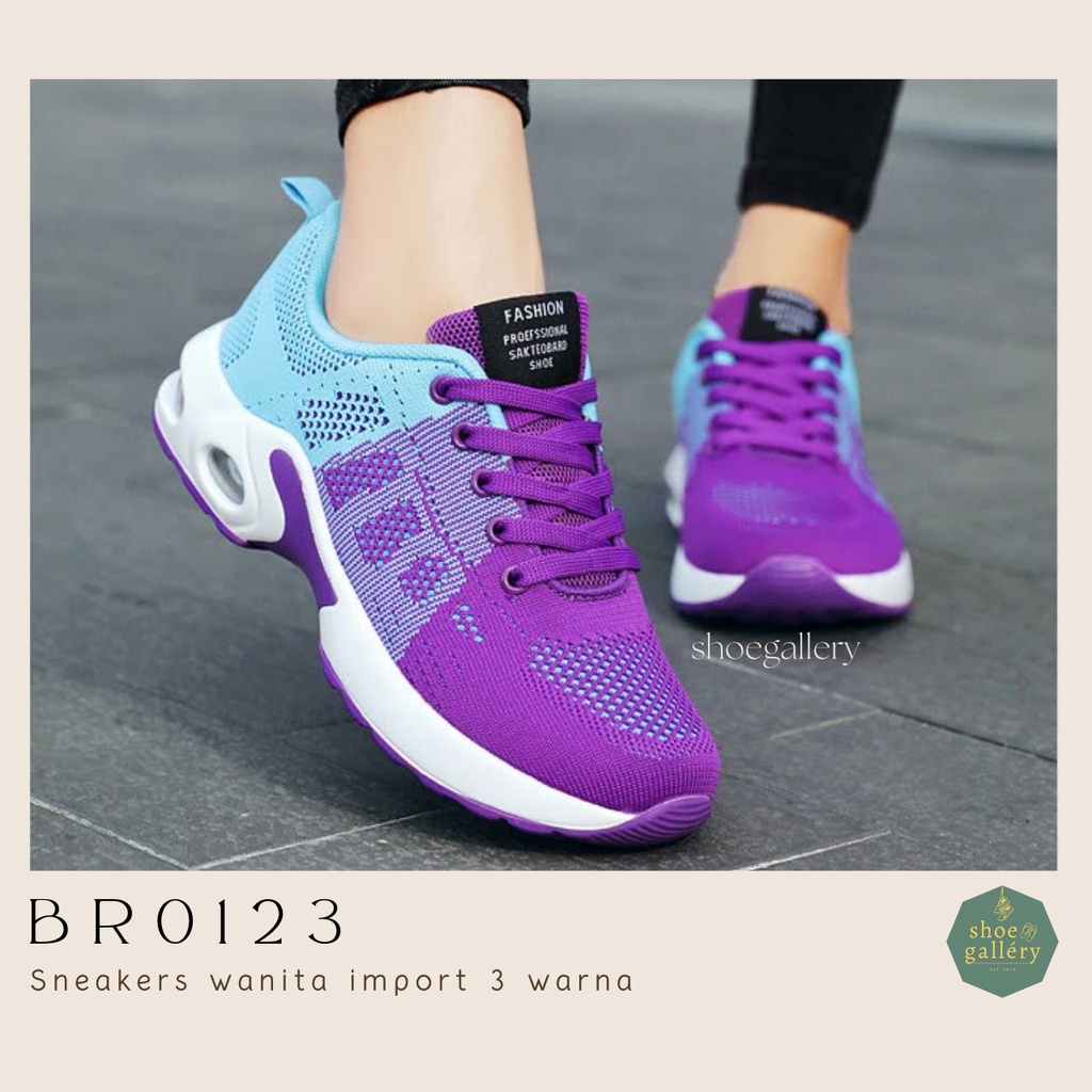 SHOEGALLERY LV0123 &quot;FREE BOX&quot; Sepatu Snekears Wanita Sepatu Jogging Running Sport Fashion Korea Import