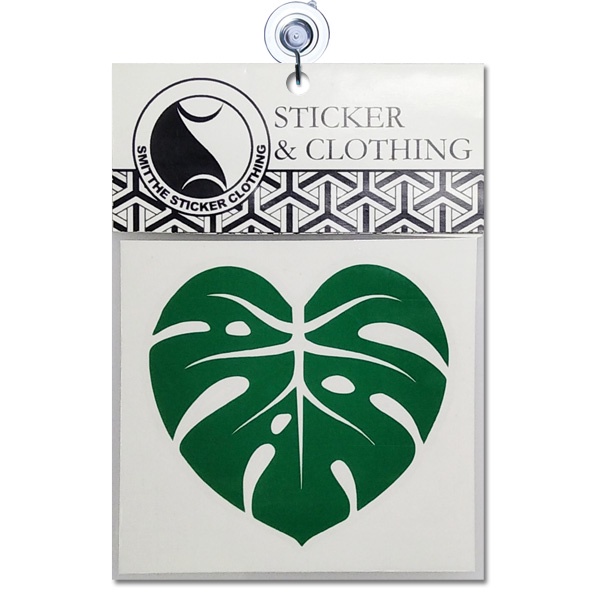 Stiker Monstera Deliciosa bentuk love daun janda bolong Cutting Sticker