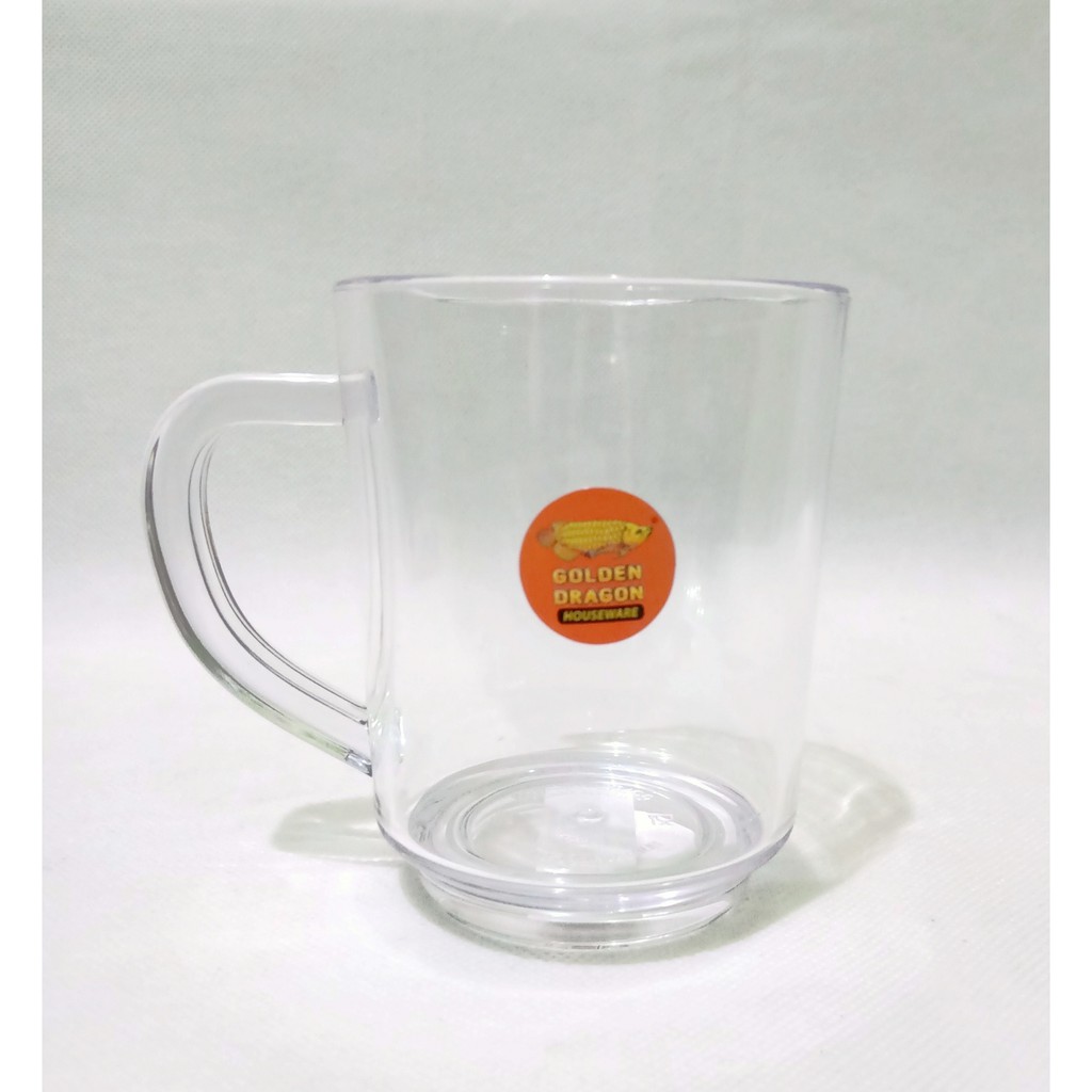 Gelas/cangkir kopi melamin bening Golden Dragon 863 - 6 pcs