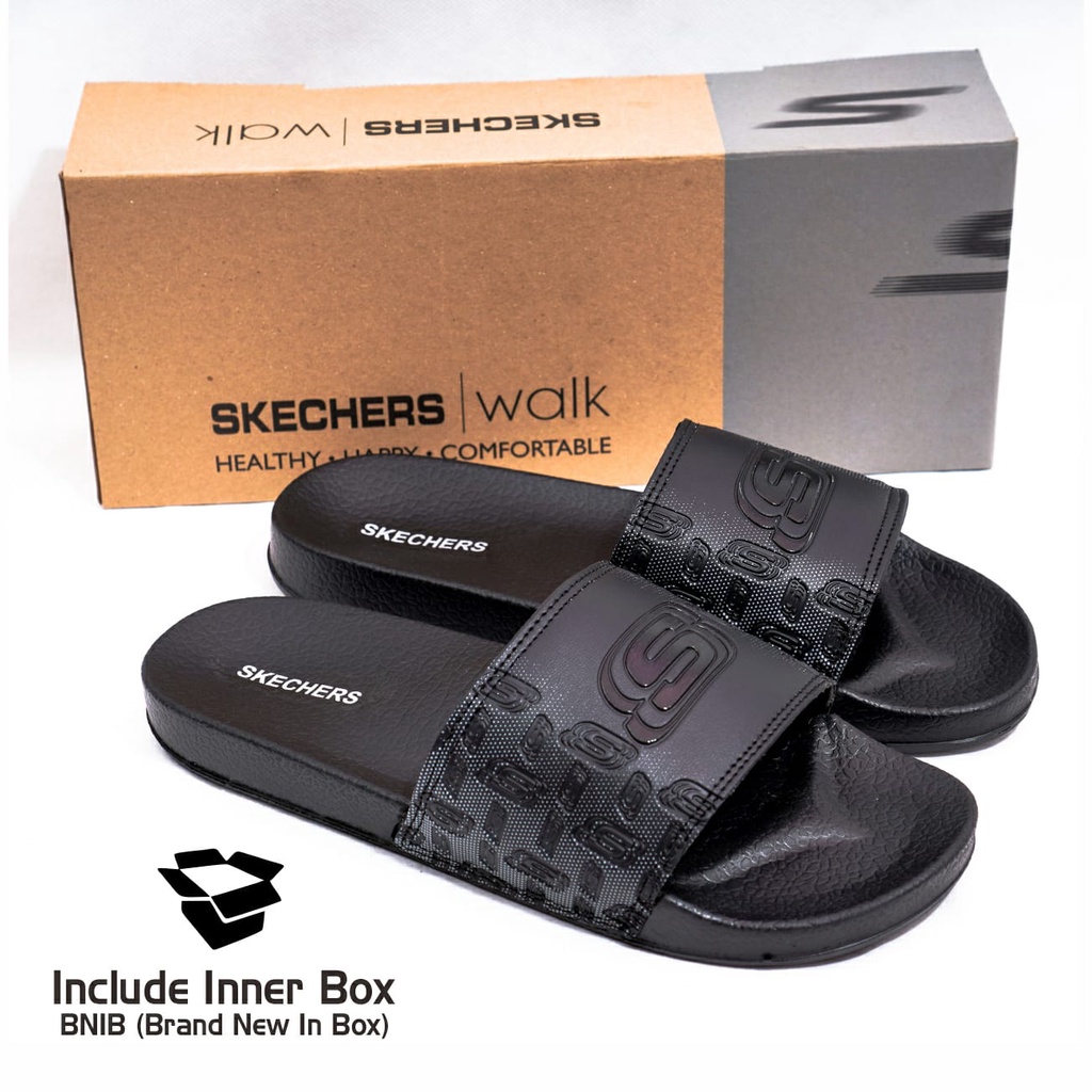 Sandal Skechers Slide Pria Terbaru Sendal Selop Cowok Sketchers Kekininan Sendal Slide Cowok Skechers Murah