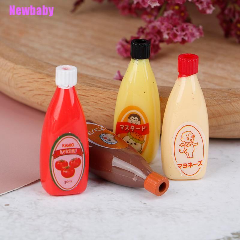 (Newbaby) Mainan Miniatur Kecap / Selai / Saus / Cokelat Skala 1: 12 Untuk Dekorasi Rumah Boneka