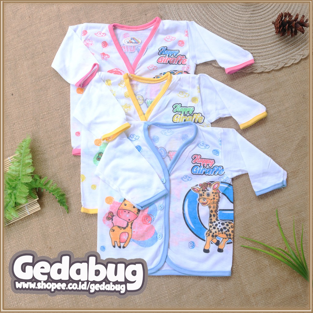 (6pcs) Baju Boboko Sablon PANJANG | Perlengkapan Pakaian Bayi New Born