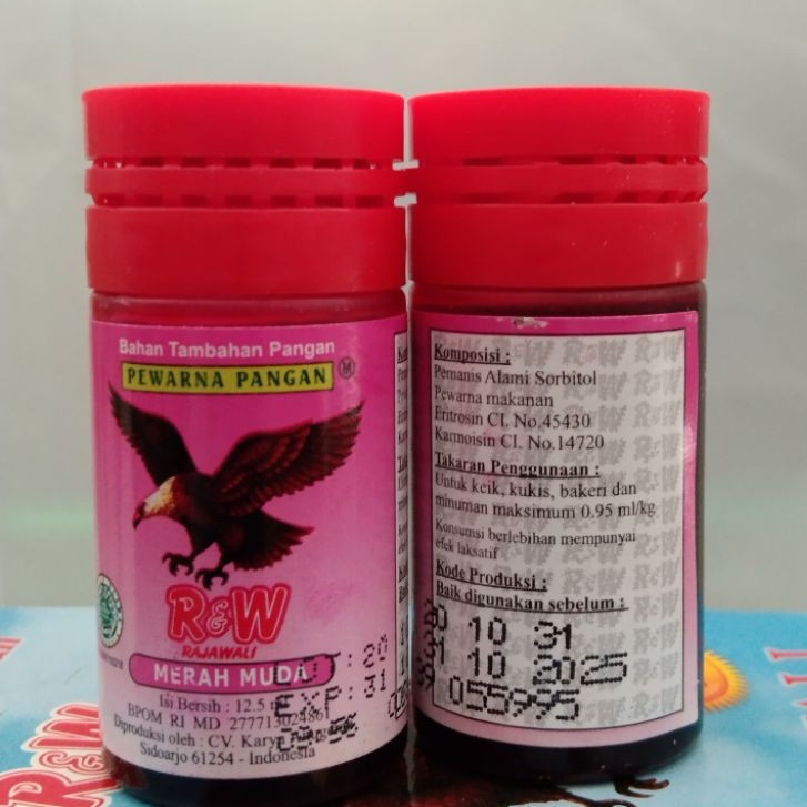 

R&W Rajawali Merah Muda 12,5ml Sumbo Pewarna Makanan Bahan Tambahan Pangan