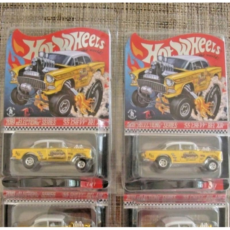 Hot Wheels RLC 55 Chevy Bel Air Gasser Gold Selections Dirty Blonde HW Red Line Club Collector