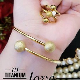 TiTanium Set gelang cincin QA6