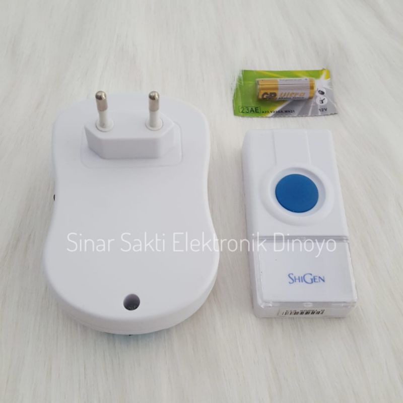 Bel Pintu Rumah / Door Bell SHIGEN Wireless Tanpa Kabel Waterproof AC LISTRIK Awet