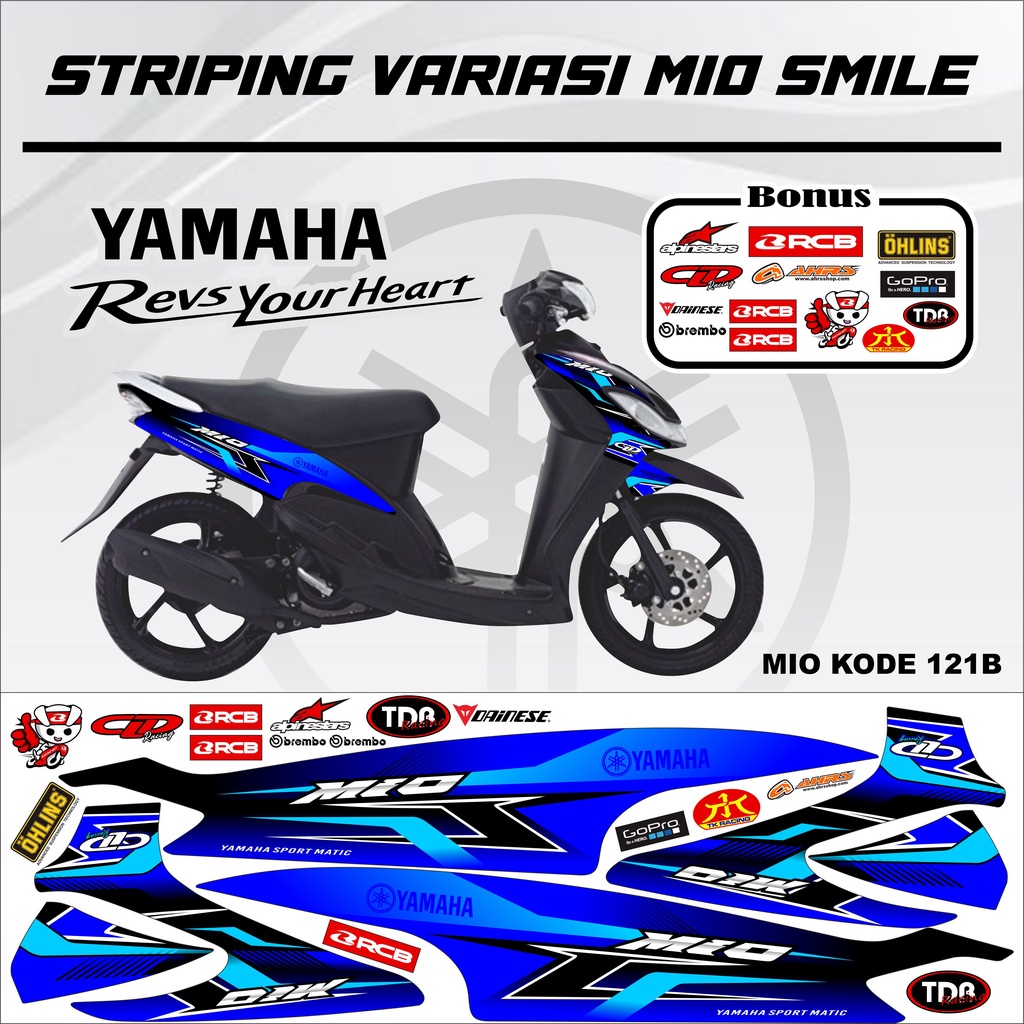 Striping Mio Smile Sticker Lis Mio Variasi kode 121