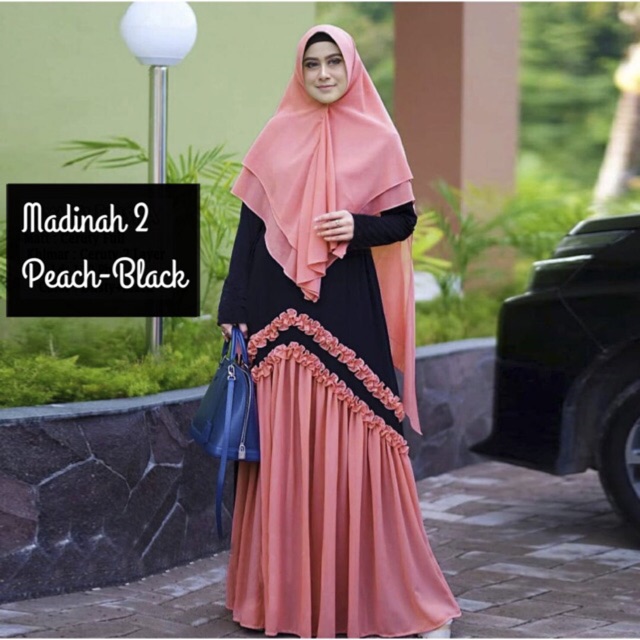 Gamis Syari MADINAH CERUTY Asli Ceruti muslimah dress lebaran kekinian