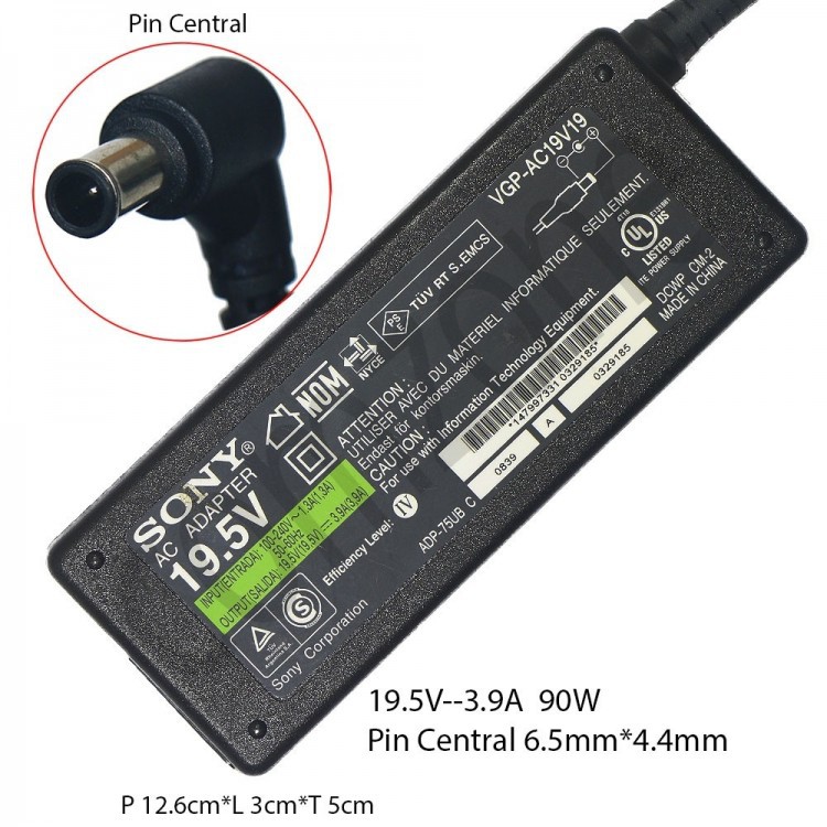 Adaptor charger SONY VAIO 19.5V 3.9A ORIGINAL VGP SERIES
