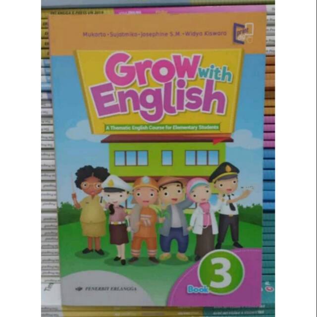 Buku bahasa inggris k13 grow with english kelas 3 penerbit erlangga edisi terbaru