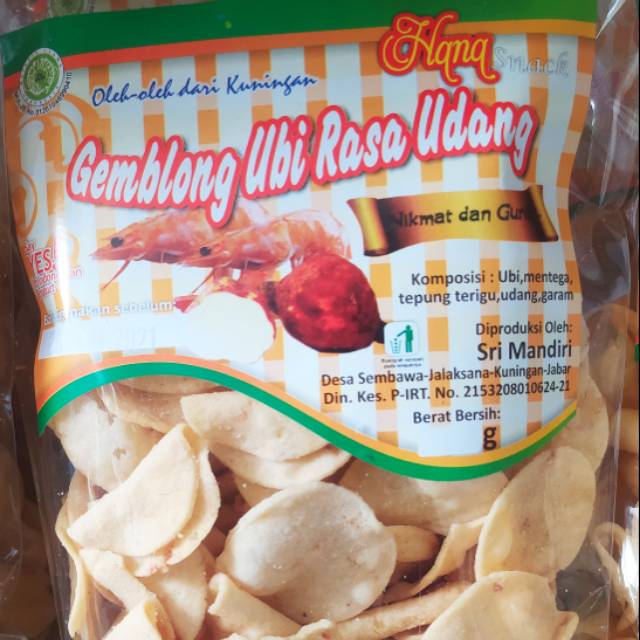 

Gemblong ubi rasa udang 450 gr Free Ongkir Rp. 0 Star Seller