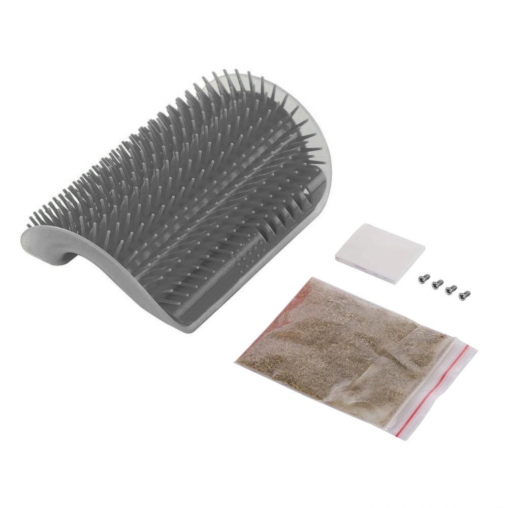 Mainan Sikat Kucing Cat Brush Corner Self Groomer Tickling Comb Scratching Pad