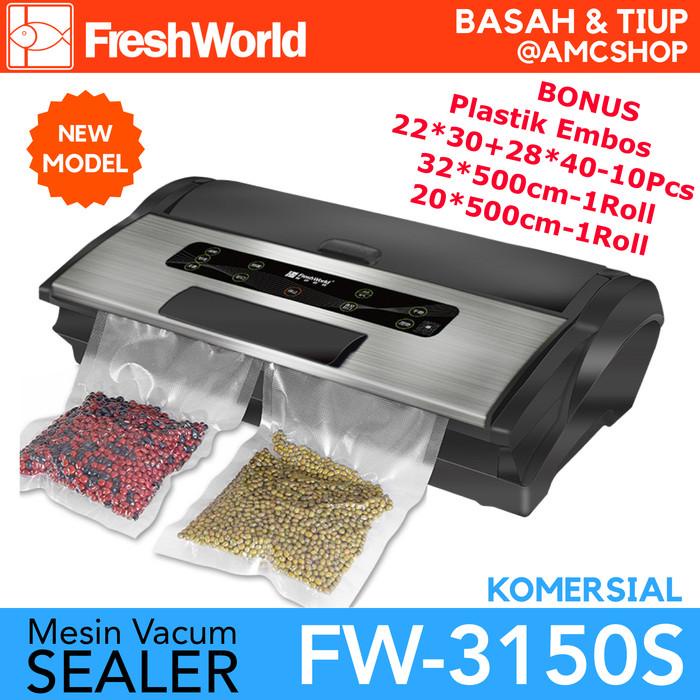 Sealer Fresh World Fw-3150S Vacuum Sealer Komersial Vacum (Bisa Basah & Tiup)