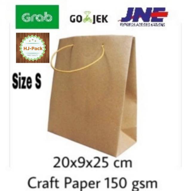 

MINIMAL ORDER 20 PCS ! Paperbag coklat polos ukuran 20x9x25 goodiebag polos 20x9x25