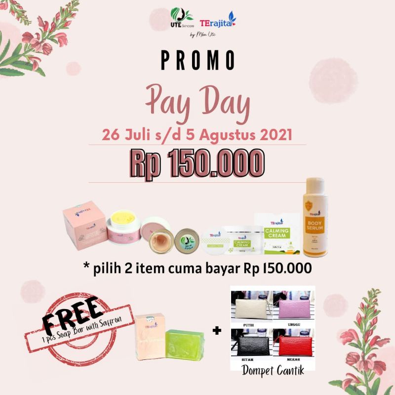 promo pay day / cream new nature Safron / BB Glow / Bodyserum /serum safron/serum acne / UTEskincare