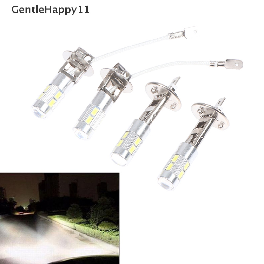 Gentlehappy 2Pcs Lampu Kabut Depan Mobil LED H1 H3 12V 5630 6000K DC