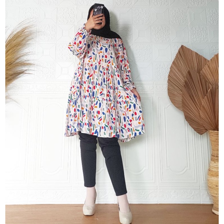 Sofia tunik / tunik rayon / tunik babydoll / tunik motif / tunik busui / tunik babydoll busui