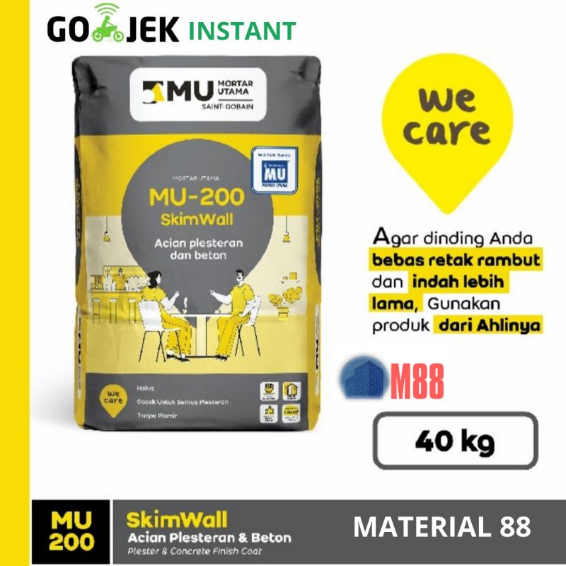 OJOL MU 200 40Kg SkimWall Acian Plesteran Beton Mortar Utama Semen Instan Plester