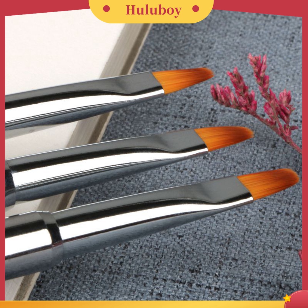 Huluboy Huluboy♡ 2 in 1 Pen Brush Nail Art Universal Bahan Stainless Steel Mudah Digunakan