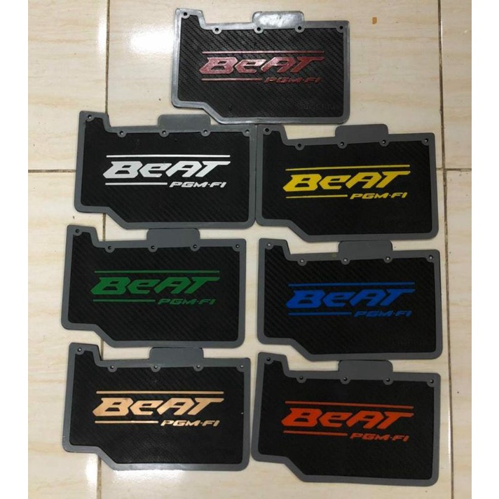 MUDFLAP BEAT FI MUD FLAP BEAT FI KARET PENAHAN LUMPUR AKSESORIS BEAT FI NEW MOTIF CARBON