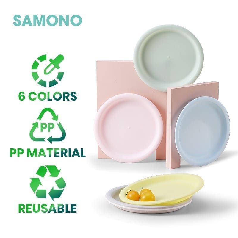 1SET 6 WARNA PIRING SAMONO STW02D MATERIAL TABLEWARE COLORFUL