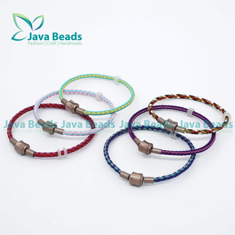 Gelang Tali Kawat Anti Air Waterproof Untuk Charm Liontin Huruf Inisial Emas