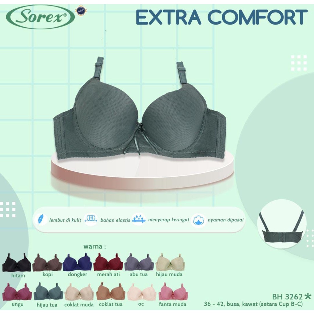 Sorex Bra Orisinil Wanita Premium / BH Kawat Busa Sedang / BH Sorex 3262 / BH Sorex 11105