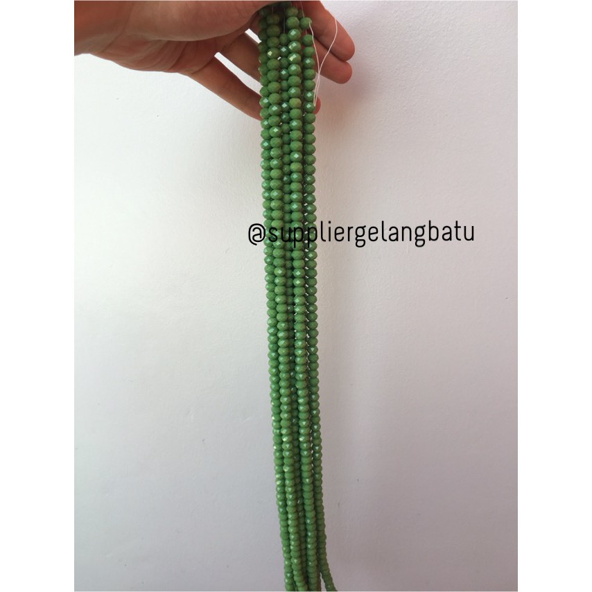 Crystal Ceko Doff 10mm GREEN HIJAU Aksesoris Bahan Perhiasan Wanita aksesoris craft beads supplier